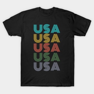 USA VINTAGE RETRO CLASSIC U.S.A INDEPENDENCE DAY 4TH JULY T-Shirt